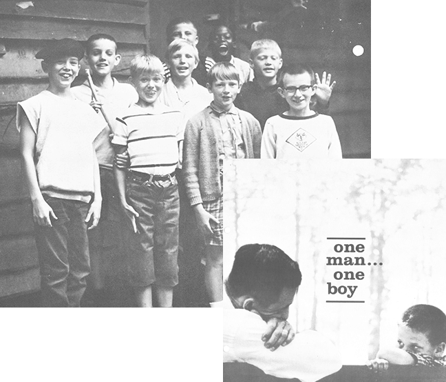 history-img1 A group of boys posing for the camera who were matched in 1966